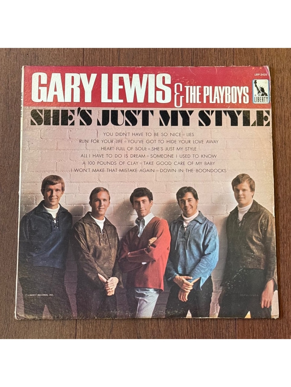 Gary Lewis & The Playboys She's Just My Style Vinyl LP 1966 Mono LRP-3435